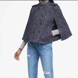 Banana Republic Navy Cape Jacket - Size Petite XS